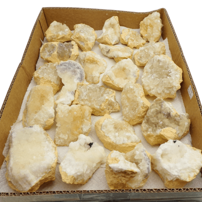 Calcite Druze Pieces Tray (23 pcs)