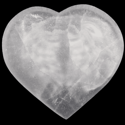 Selenite Angel Wings Heart Plate - Image 2
