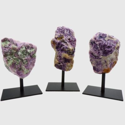 Wholesale Raw Fluorite On Metal Stand