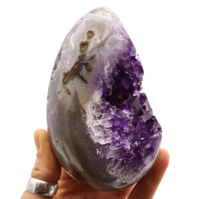 Amethyst Druzy Egg (130mm x 75mm) - Image 5