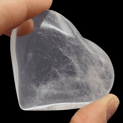 Clear Quartz Heart (60mm x 50mm) - Image 4