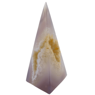 Natural Agate Druzy Pyramid (125mm x 58mm) - Image 4