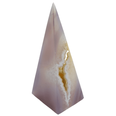 Natural Agate Druzy Pyramid (125mm x 58mm) - Image 3