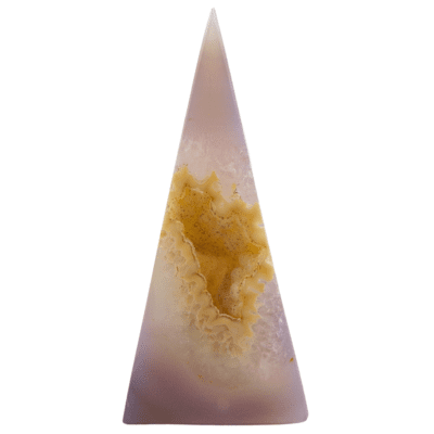 Natural Agate Druzy Pyramid (125mm x 58mm) - Image 2