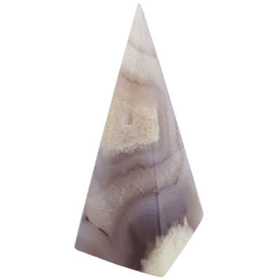 Natural Agate Druzy Pyramid (110mm x 55mm) - Image 4