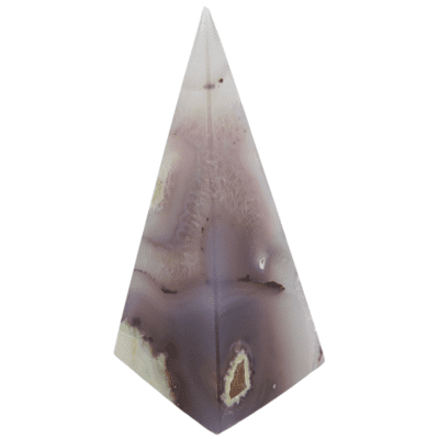 Natural Agate Druzy Pyramid (110mm x 55mm) - Image 3