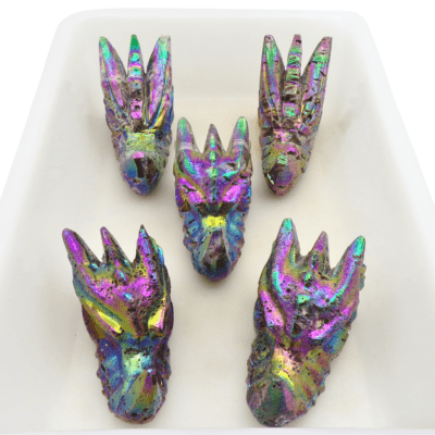 Aura Sphalerite Dragon Head Carvings Tray Deal (1.65KG) 45% OFF! - Image 2
