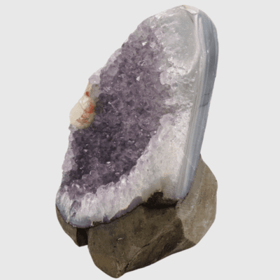Polished Snowy Amethyst Druze Formation (160mm x 125mm) - Image 2