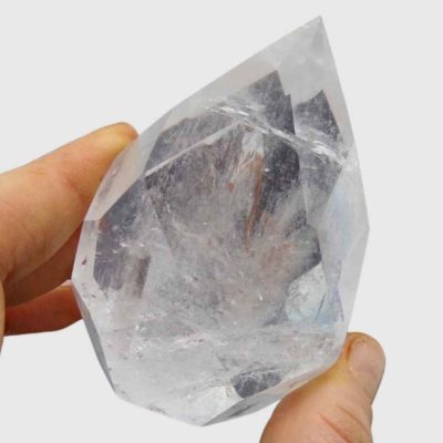 Clear Quartz Faceted Diamond Point (80mm x 60mm) - Image 4