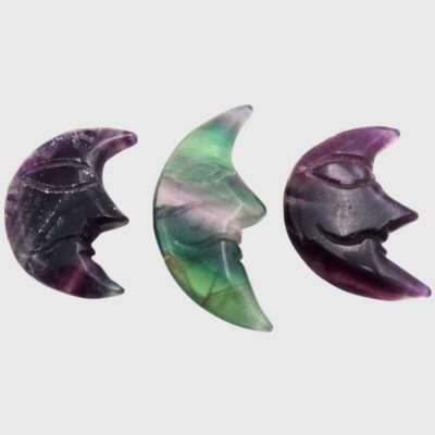 Wholesale Fluorite Crescent Moon Carving