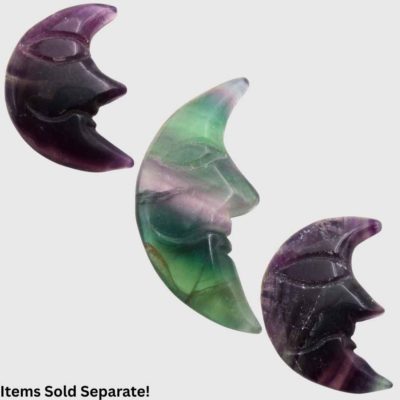 Fluorite Crescent Moon Carving - Approx Dimensions: 55mm x 40mm - Image 2