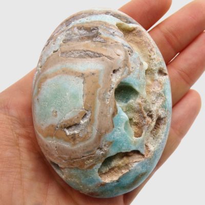 Blue Aragonite Palmstone (82mm x 60mm) - Image 4