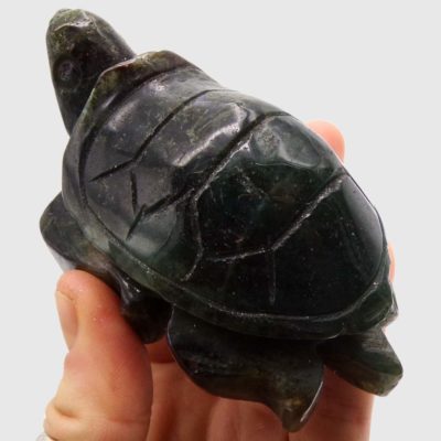 Moss Agate Turtle (100mm x 55mm) - Image 5