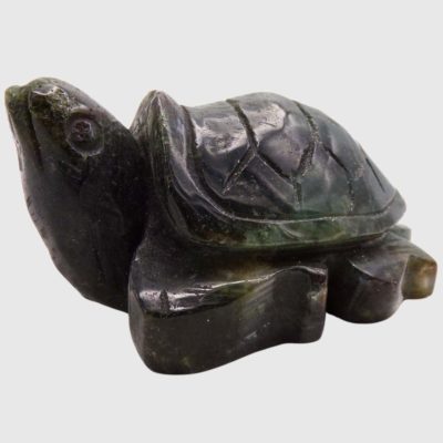 Moss Agate Turtle (100mm x 55mm) - Image 3