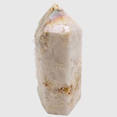 Brazillian Aura Quartz Part-Polished Point (130mm x 62mm) - Image 3