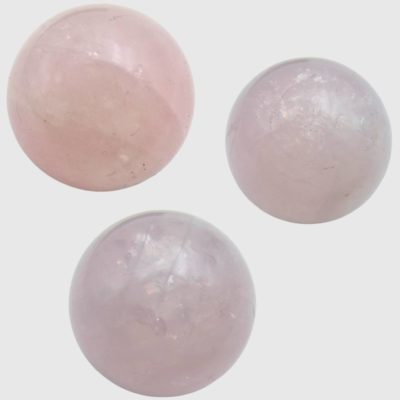 Wholesale Rose Quartz Spheres x 3