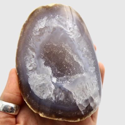 Natural Agate Polished Geode (105mm x 80mm) - Image 4