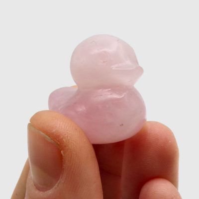 Rose Quartz Duck (Approx: 25mm x 28mm) - Image 3