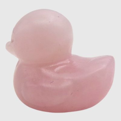 Rose Quartz Duck (Approx: 25mm x 28mm) - Image 2