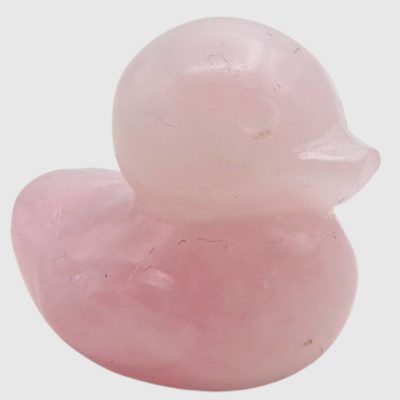 Wholesale Rose Quartz Duck Carving