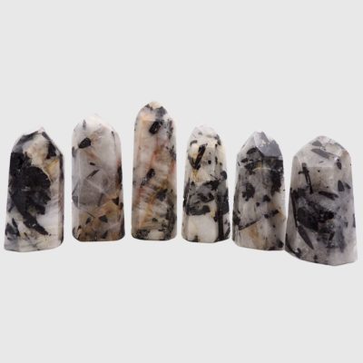 Wholesale Tourmalinated Quartz Polished Points Tray Deal
