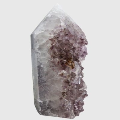 Part-Polished Druzy Amethyst & Agate Point (94mm x 48mm) - Image 2