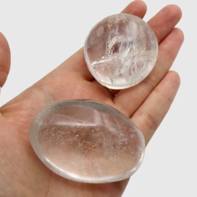 Clear Quartz Palmstones x 2 (192g) - Image 4