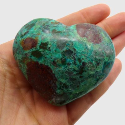 Chrysocolla Heart (70mm x 55mm) - Image 4