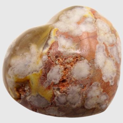 Flower Agate Polished Heart (70mm x 60mm) - Image 4