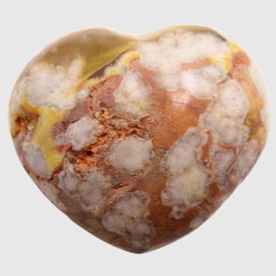 Flower Agate Polished Heart (70mm x 60mm) - Image 2