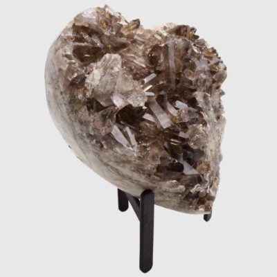 Smoky Quartz Druzy Heat On Metal Stand (145mm x 120mm) - Image 2