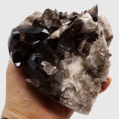 Smoky Quartz Druzy Heat On Metal Stand (160mm x 155mm) - Image 7