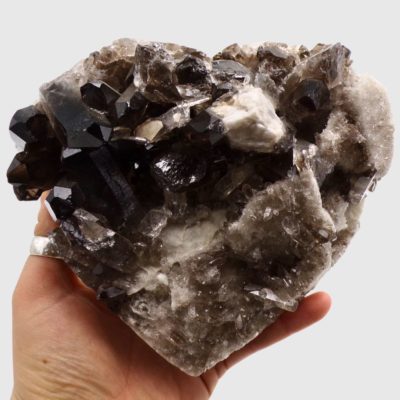 Smoky Quartz Druzy Heat On Metal Stand (160mm x 155mm) - Image 5