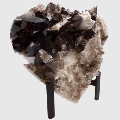 Smoky Quartz Druzy Heat On Metal Stand (160mm x 155mm) - Image 2