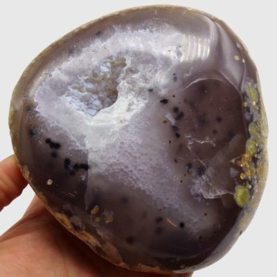 Natural Agate Polished Geode (130mm x 115mm) - Image 5