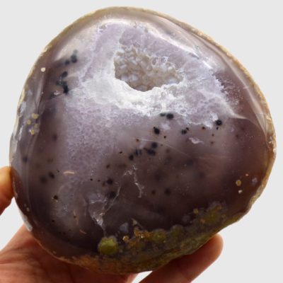 Natural Agate Polished Geode (130mm x 115mm) - Image 4