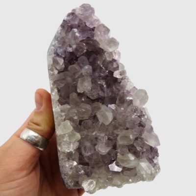 Polished Snowy Amethyst Druze Formation (115mm x 65mm) - Image 4