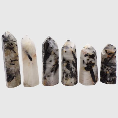 Wholesale Tourmalinated Quartz Polished Points Tray Deal