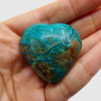 Chrysocolla Heart (42mm x 40mm) - Image 3