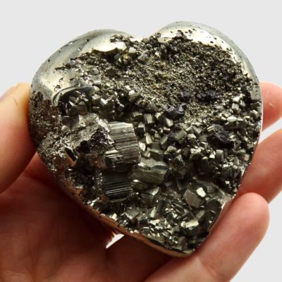 Peruvian Pyrite Heart (65mm x 65mm) - Image 4