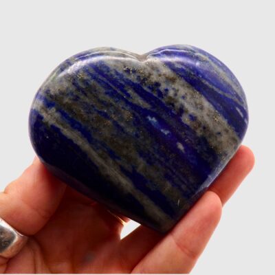 Lapis Lazuli Polished Heart (85mm x 80mm) - Image 3
