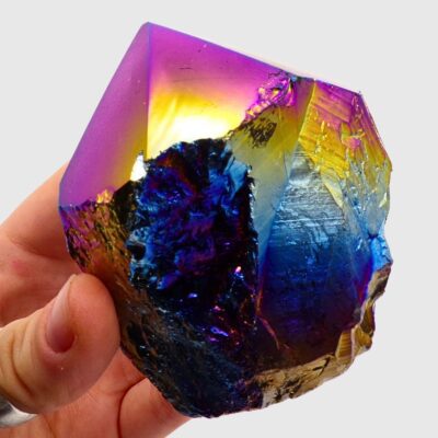 Titanium Aura Amethyst Cut Base Point (85mm x 85mm) - Image 3
