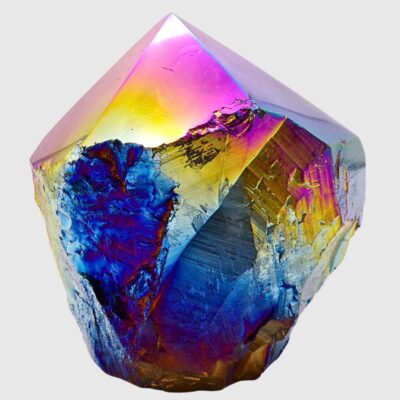 Wholesale Titanium Aura Amethyst Cut Base Point