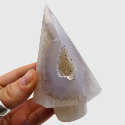 Natural Agate Druzy Tree (105mm x 65mm) - Image 4