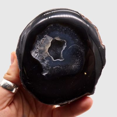Natural Agate Polished Geode (105mm x 90mm) - Image 3