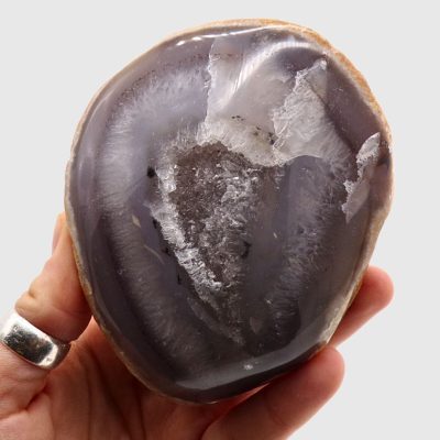 Natural Agate Polished Geode (115mm x 100mm) - Image 3