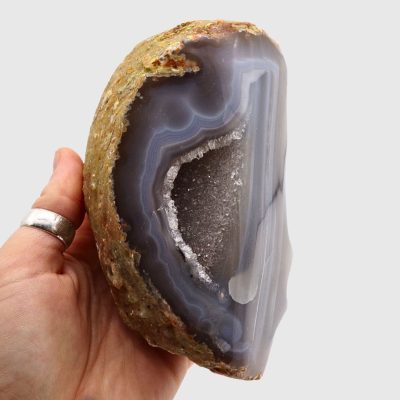 Natural Agate Polished Geode (150mm x 90mm) - Image 2