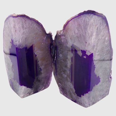 Purple Agate Bookends (150mm x 125mm) - Image 3