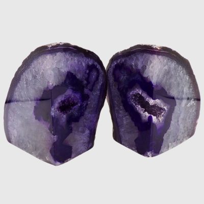 Purple Agate Bookends (115mm x 190mm) - Image 3