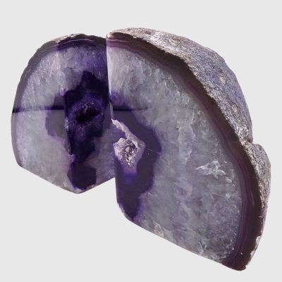 Purple Agate Bookends (115mm x 190mm) - Image 2